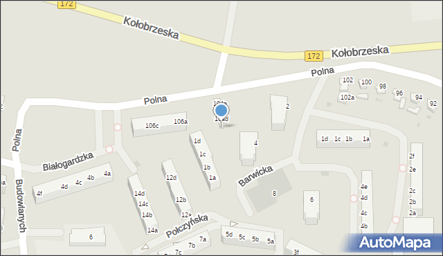 Szczecinek, Polna, 104f, mapa Szczecinek