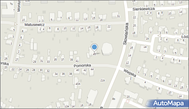 Szczecinek, Pomorska, 43, mapa Szczecinek