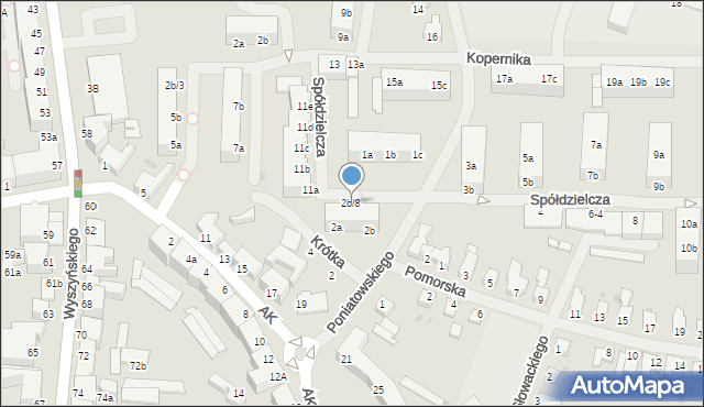 Szczecinek, Poniatowskiego, 2b/8, mapa Szczecinek