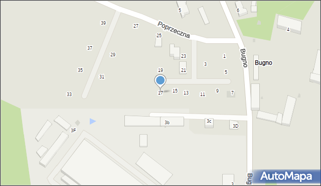 Szczecinek, Poprzeczna, 17, mapa Szczecinek