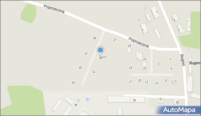 Szczecinek, Poprzeczna, 29, mapa Szczecinek