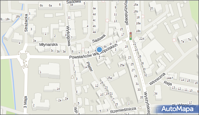 Szczecinek, Powstańców Wielkopolskich, 2, mapa Szczecinek