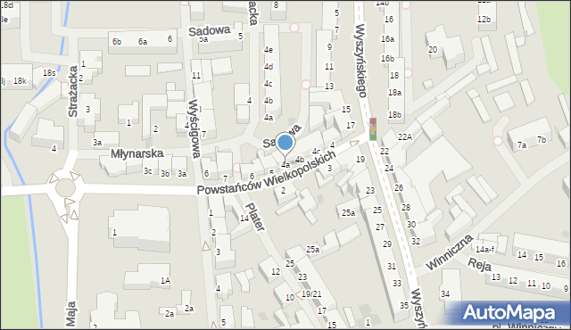 Szczecinek, Powstańców Wielkopolskich, 4a, mapa Szczecinek