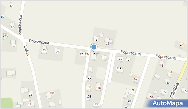 Szczejkowice, Poprzeczna, 15, mapa Szczejkowice