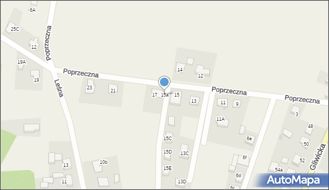 Szczejkowice, Poprzeczna, 15a, mapa Szczejkowice