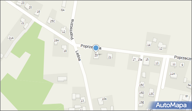 Szczejkowice, Poprzeczna, 23, mapa Szczejkowice