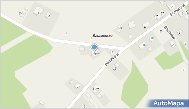 Szczenurze, Pomorska, 19, mapa Szczenurze