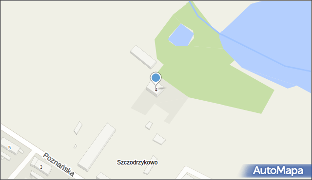 Szczodrzykowo, Poznańska, 4, mapa Szczodrzykowo