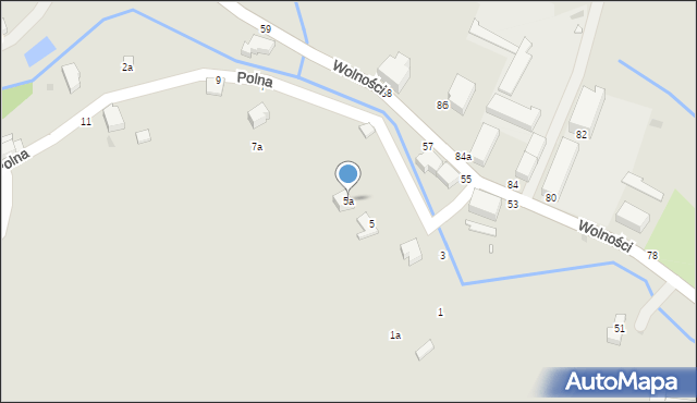 Szczytna, Polna, 5a, mapa Szczytna