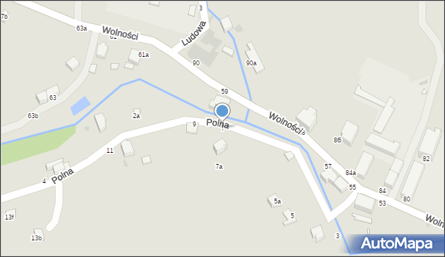 Szczytna, Polna, 7, mapa Szczytna