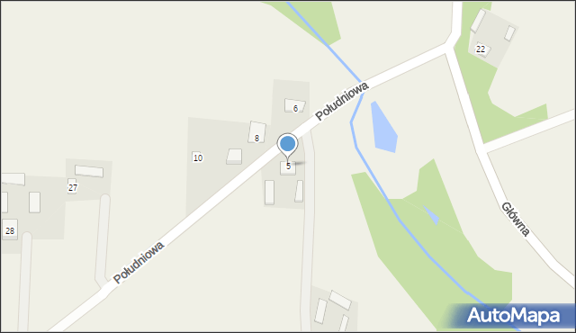 Szeligi, Południowa, 5, mapa Szeligi