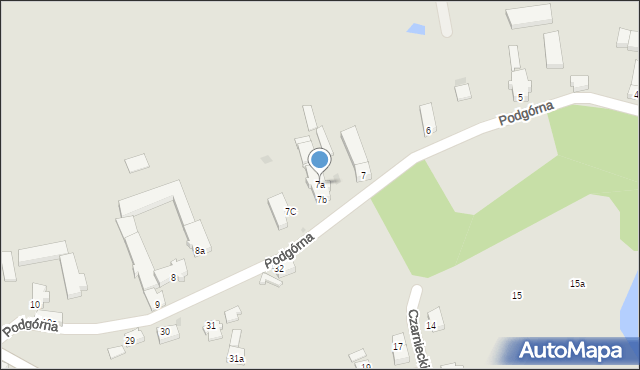 Szprotawa, Podgórna, 7a, mapa Szprotawa