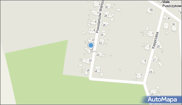 Szprotawa, Powstańców Warszawskich, 13, mapa Szprotawa