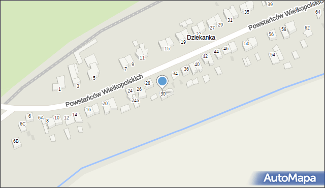 Szubin, Powstańców Wielkopolskich, 30, mapa Szubin