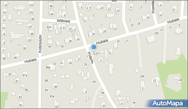 Szydłowiec, Polanki, 1, mapa Szydłowiec