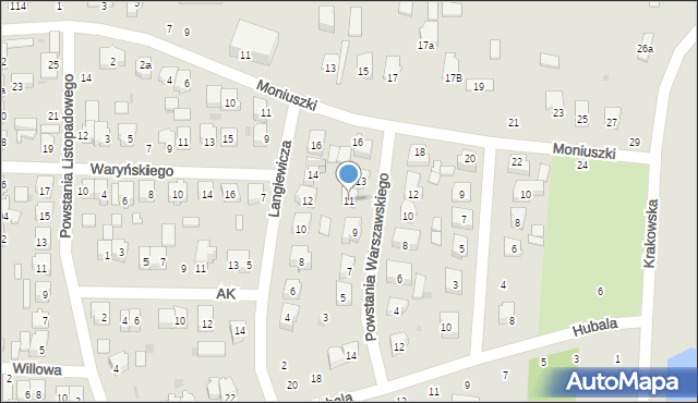 Szydłowiec, Powstania Warszawskiego, 11, mapa Szydłowiec