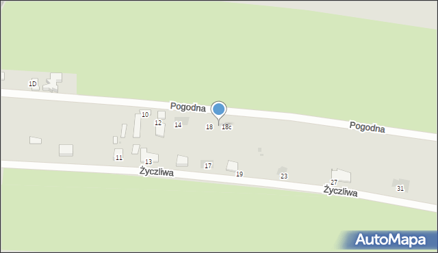 Szymanowo, Pogodna, 18b, mapa Szymanowo