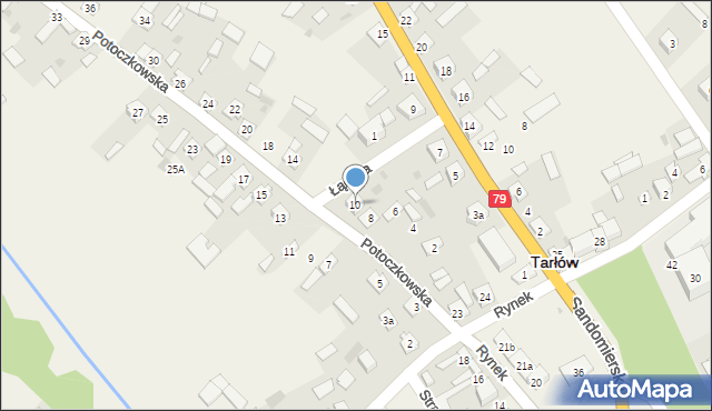 Tarłów, Potoczkowska, 10, mapa Tarłów