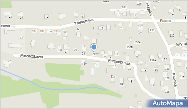 Tarnów, Porzeczkowa, 21, mapa Tarnów
