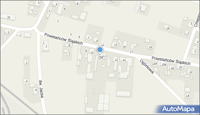 Tarnów Opolski, Powstańców Śląskich, 12a, mapa Tarnów Opolski