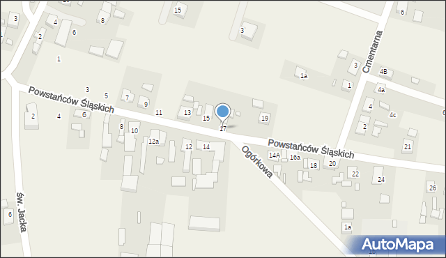 Tarnów Opolski, Powstańców Śląskich, 17, mapa Tarnów Opolski
