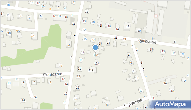 Tarnowiec, Południowa, 17A, mapa Tarnowiec