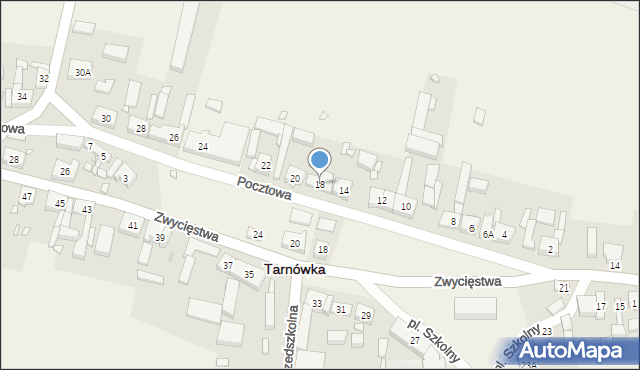 Tarnówka, Pocztowa, 18, mapa Tarnówka