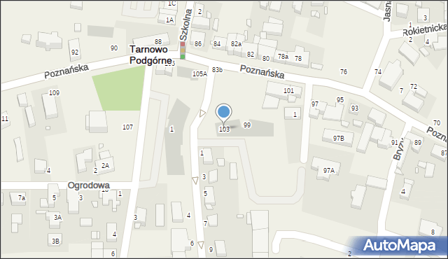 Tarnowo Podgórne, Poznańska, 103, mapa Tarnowo Podgórne