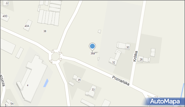 Tarnowo Podgórne, Poznańska, 34a, mapa Tarnowo Podgórne