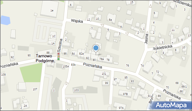 Tarnowo Podgórne, Poznańska, 78b, mapa Tarnowo Podgórne