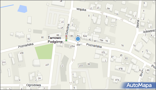 Tarnowo Podgórne, Poznańska, 83b, mapa Tarnowo Podgórne