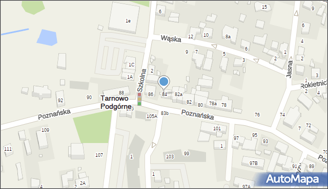 Tarnowo Podgórne, Poznańska, 84, mapa Tarnowo Podgórne