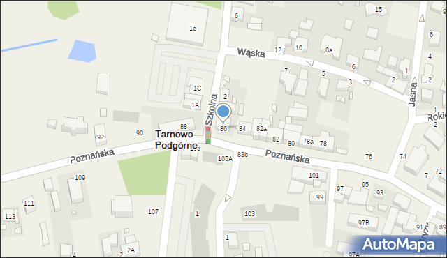 Tarnowo Podgórne, Poznańska, 86, mapa Tarnowo Podgórne