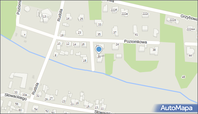 Tarnowskie Góry, Poziomkowa, 20, mapa Tarnowskie Góry