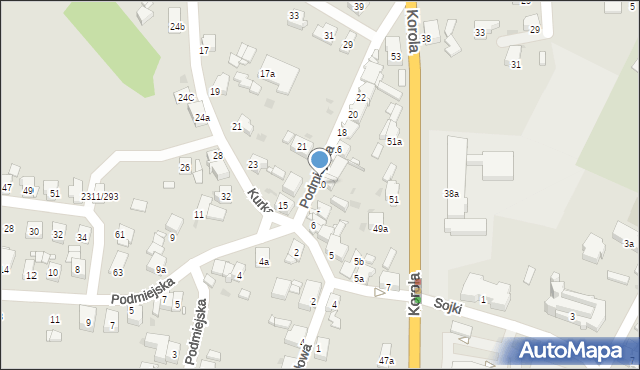 Tarnowskie Góry, Podmiejska, 10, mapa Tarnowskie Góry