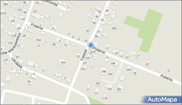 Tarnowskie Góry, Polarna, 14, mapa Tarnowskie Góry