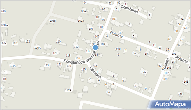 Tarnowskie Góry, Powstańców Warszawskich, 113, mapa Tarnowskie Góry