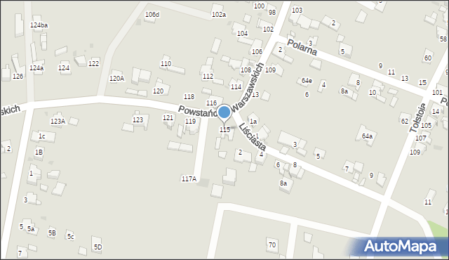 Tarnowskie Góry, Powstańców Warszawskich, 115, mapa Tarnowskie Góry