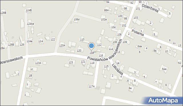 Tarnowskie Góry, Powstańców Warszawskich, 118, mapa Tarnowskie Góry