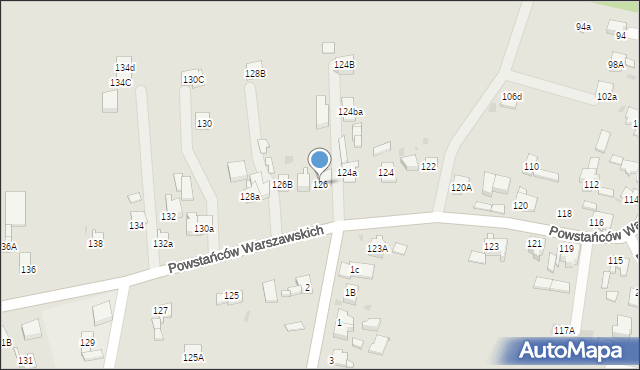 Tarnowskie Góry, Powstańców Warszawskich, 126, mapa Tarnowskie Góry