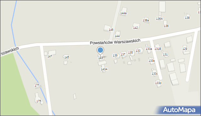 Tarnowskie Góry, Powstańców Warszawskich, 143, mapa Tarnowskie Góry