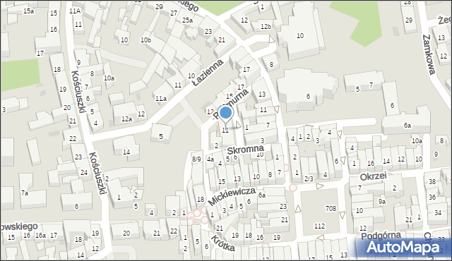 Tczew, Podmurna, 11, mapa Tczew