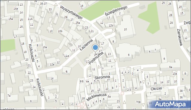 Tczew, Podmurna, 15, mapa Tczew