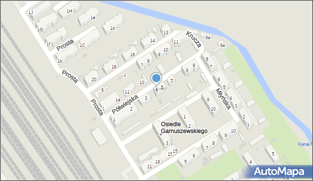 Tczew, Półwiejska, 6, mapa Tczew