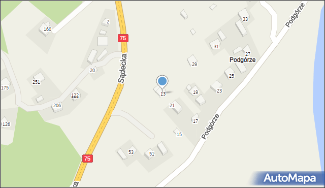 Tęgoborze, Podgórze, 13, mapa Tęgoborze