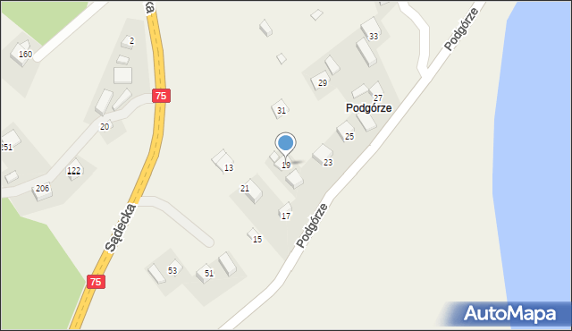 Tęgoborze, Podgórze, 19, mapa Tęgoborze