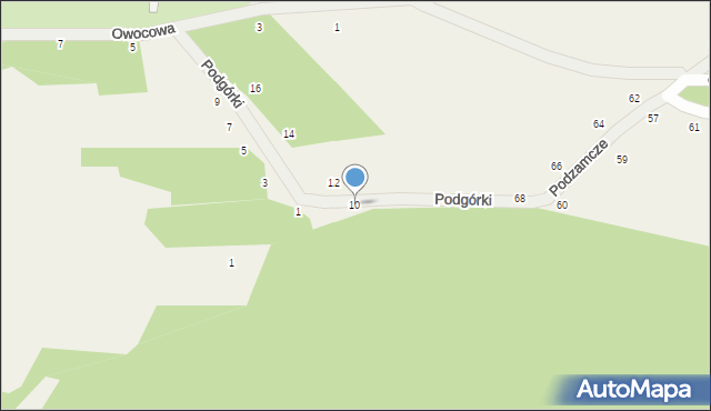 Tenczynek, Podgórki, 10, mapa Tenczynek