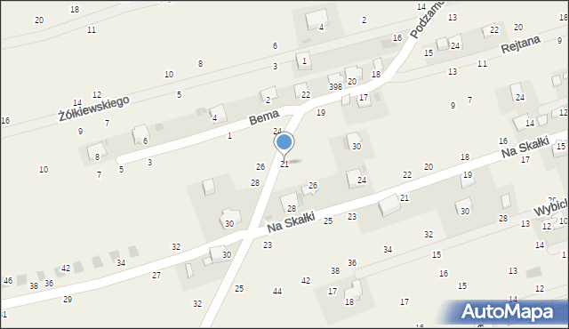 Tenczynek, Podzamcze, 21, mapa Tenczynek