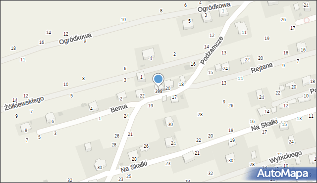 Tenczynek, Podzamcze, 398, mapa Tenczynek