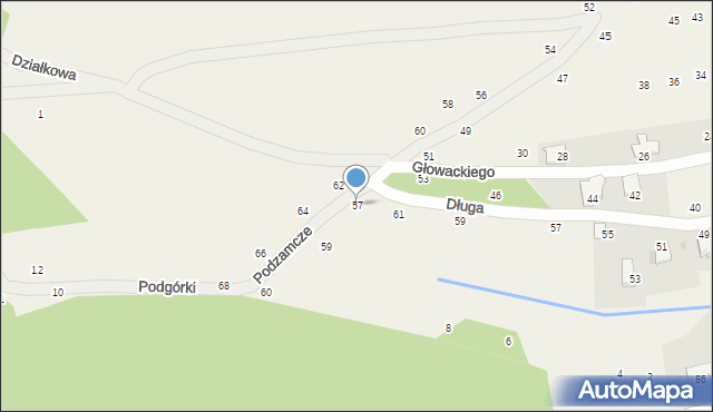 Tenczynek, Podzamcze, 57, mapa Tenczynek